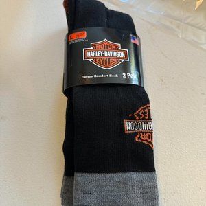 Harley-Davidson 2-pr of Cotton-feel comfort socks	Large 9-13  #19, S1